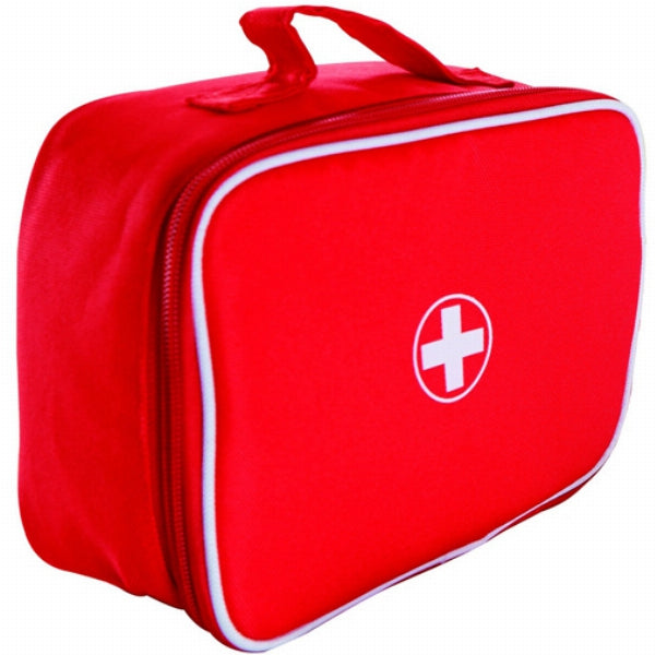 Conjunto completo da mala de médico Hape com estetoscópio, seringa, termómetro e outros acessórios em madeira e tecido.