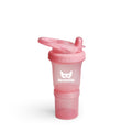 Copo Herobility Sport rosa de 140ml com palhinha e sistema anti-derrame.