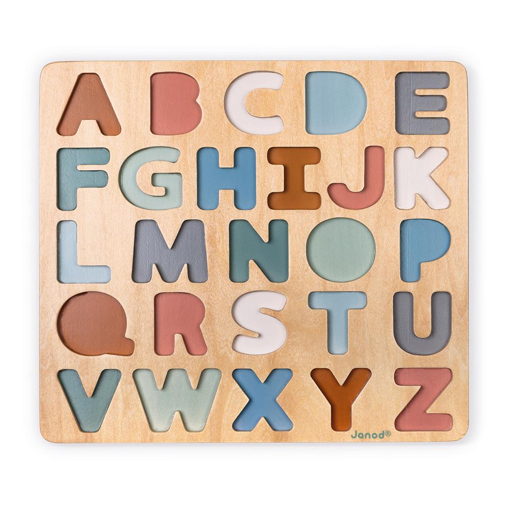 Puzzle encaixável alfabeto e quadro de giz Sweet Cocoon