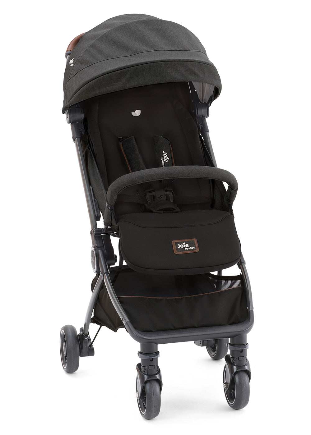 Carrinho Joie Pact compacto e leve na cor preta