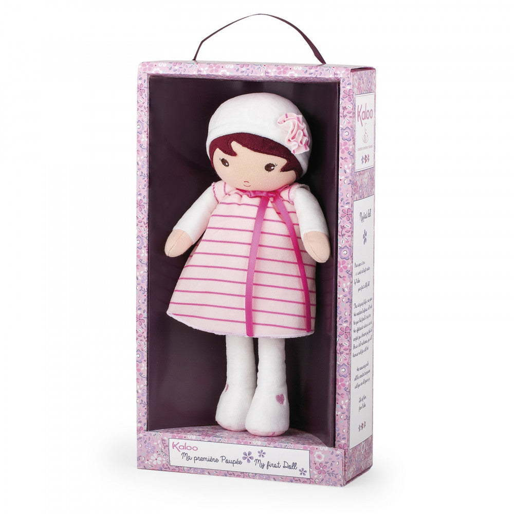 Boneca Kaloo A minha primeira boneca Rosa dentro da sua elegante caixa de presente, com padrão floral e alça.