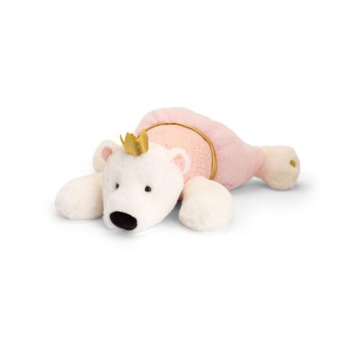 Peluche de urso polar Keel Toys com 40cm, sentado, mostrando a textura suave e os detalhes faciais realistas.