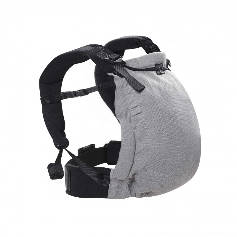 Mochila Neobulle MyNeo Gris isolada, mostrando o design leve e ajustável.