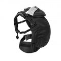 Vista lateral da Mochila Neobulle Ajustável ToddlerSize Ébène em fundo branco, destacando o design ergonómico e o tecido orgânico.