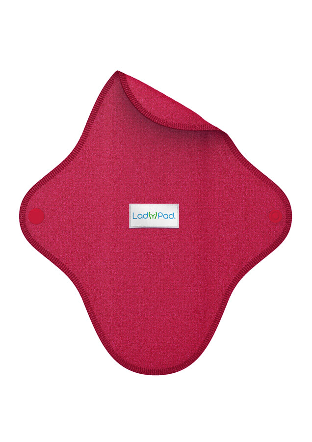 Penso menstrual reutilizável LadyPad tamanho S na cor rosa com fechos laterais