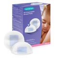 Embalagem de 60 Discos de Amamentação Lansinoh com o novo núcleo Blue Lock, mostrando o design branco e roxo.