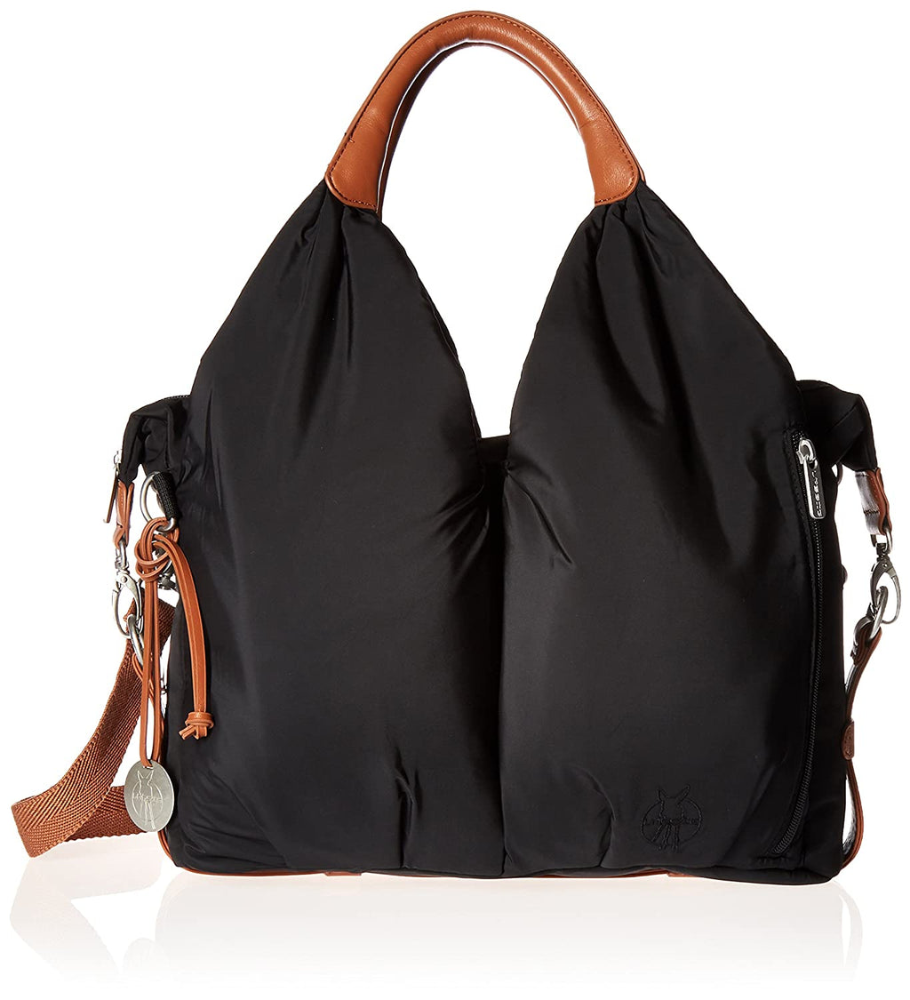 Bolsa de maternidade Lassig B.Signature preta vista frontal
