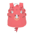 Mochila infantil Lässig About Friends Dino em rosa vista de frente.
