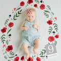 Muselina Little Unicorn de algodão, 120x120cm, com padrão de pinceladas em tons de verão, ideal como fundo para fotografia de bebé.