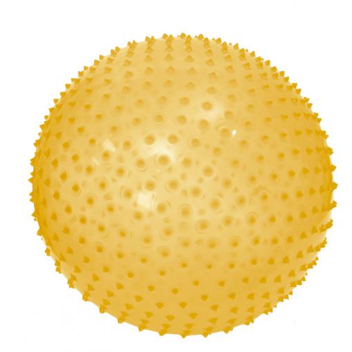 Bola de motricidade XXL amarela da Ludi com textura sensorial de relevos suaves