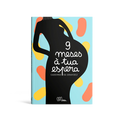 Capa do livro de gravidez "Minus - 9 meses à tua espera" com design minimalista e tipografia moderna. Livro para preencher com humor.