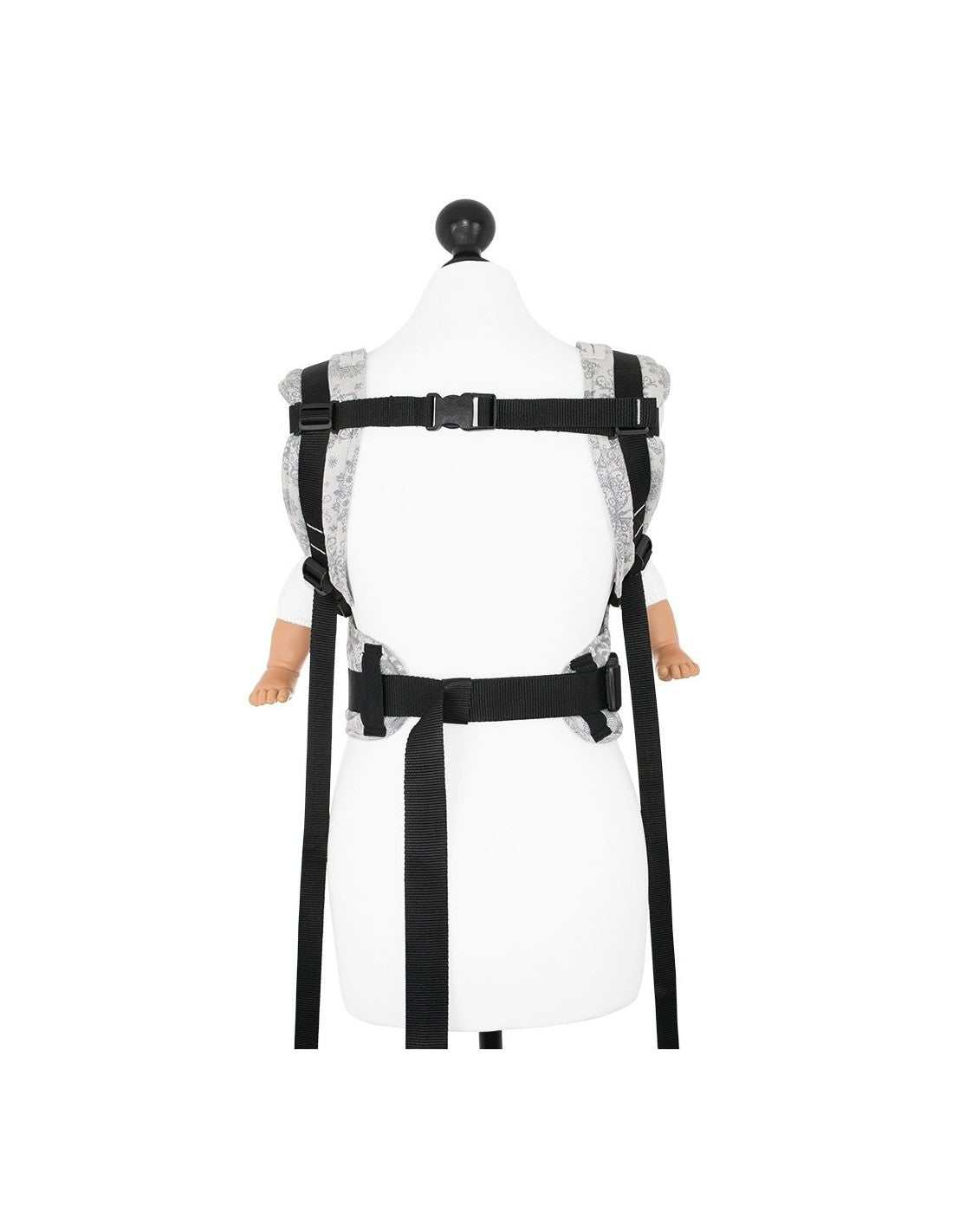 Vista lateral da mochila Fidella Fusion realçando as fivelas de ajuste e as alças acolchoadas.