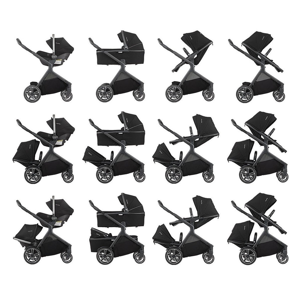 Nuna Carrinho de passeio Reversível gémeos Demi Grow