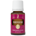 Frasco de óleo essencial Purification da Young Living de 15ml com rótulo fúcsia.