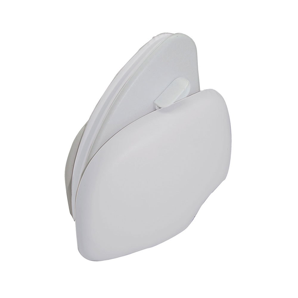 Redutor WC Olmitos branco dobrado, evidenciando o seu design compacto e portátil para viagens.