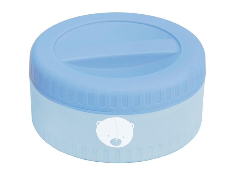 Termos para sólidos Olmitos 460ml na sua embalagem original, prático e resistente para refeições de bebé.