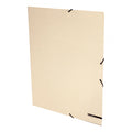 Capa de arquivo Pajory A3 creme, fechada, mostrando a robustez da cartolina de 350grs e os elásticos de fecho.