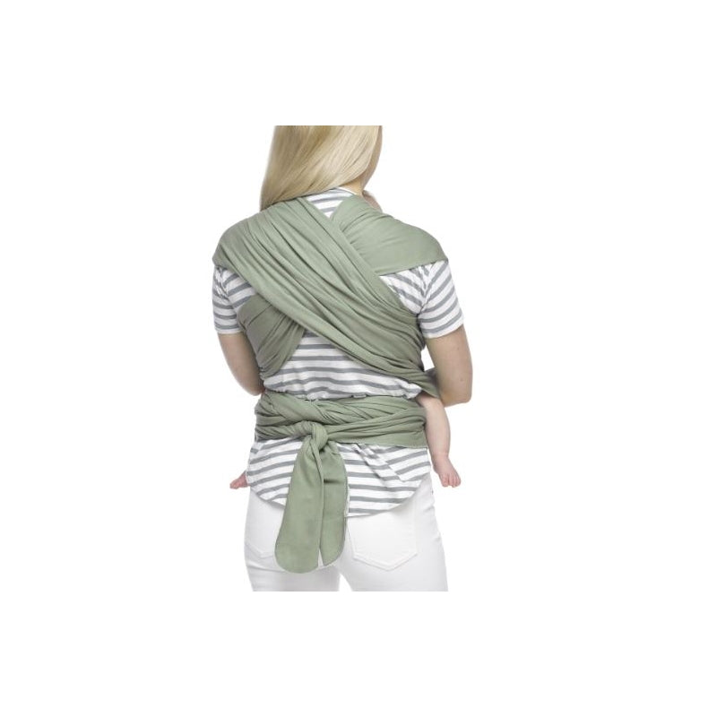 Vista traseira de mae a usar um Pano Elastico Moby Classic