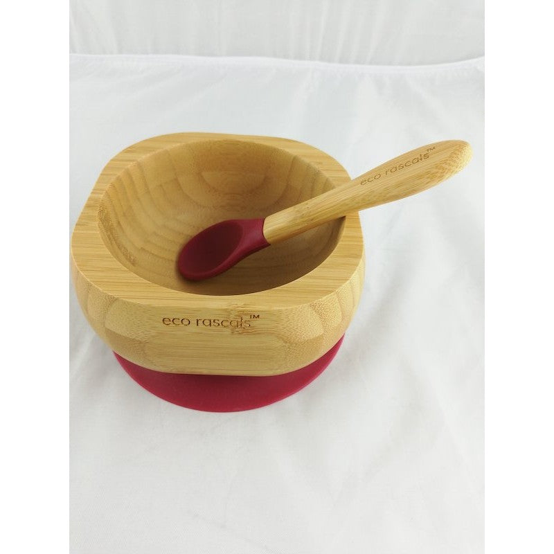 Eco Rascals Cuenco de bambú con cuchara