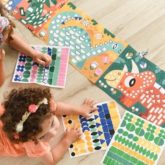 Poppik PANORAMA - cartel con pegatinas de dinosaurios 