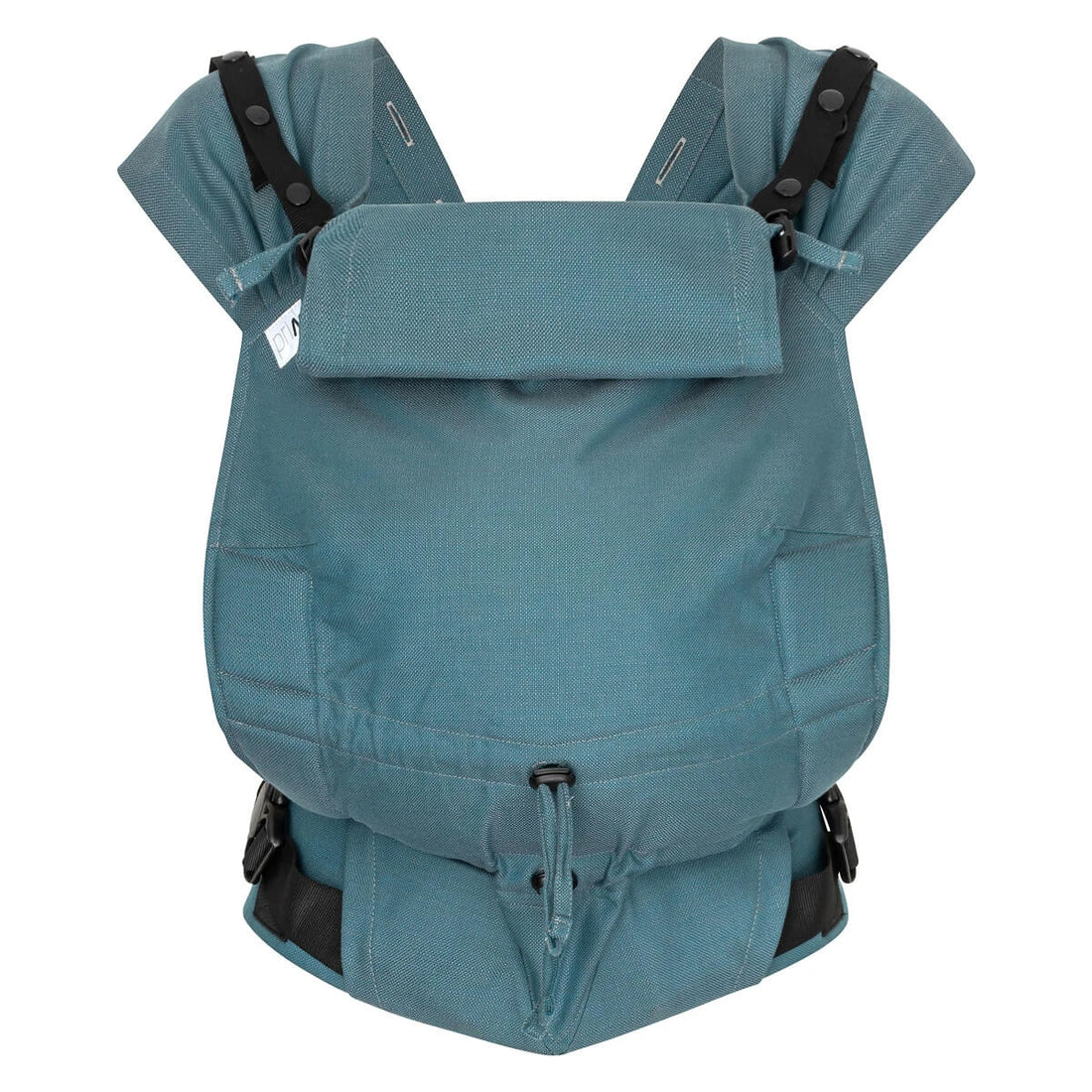 Mochila Primeo® em azul, vista frontal, com alças de ombro ajustáveis e fivelas.