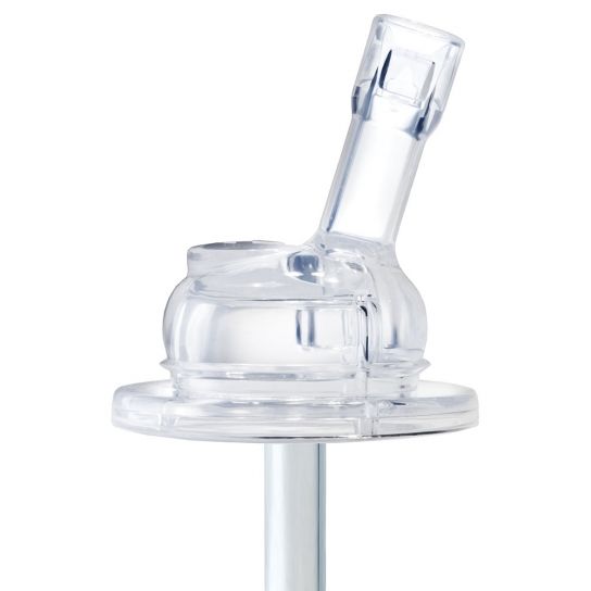 Bocal e palhinha reta em silicone de grau médico para biberão evolutivo Pura, peças separáveis e seguras.