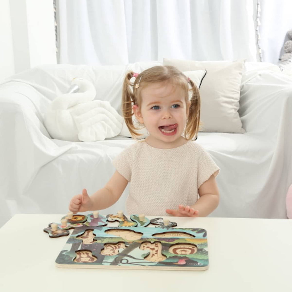 Classic World 8-piece wooden handle puzzle 
