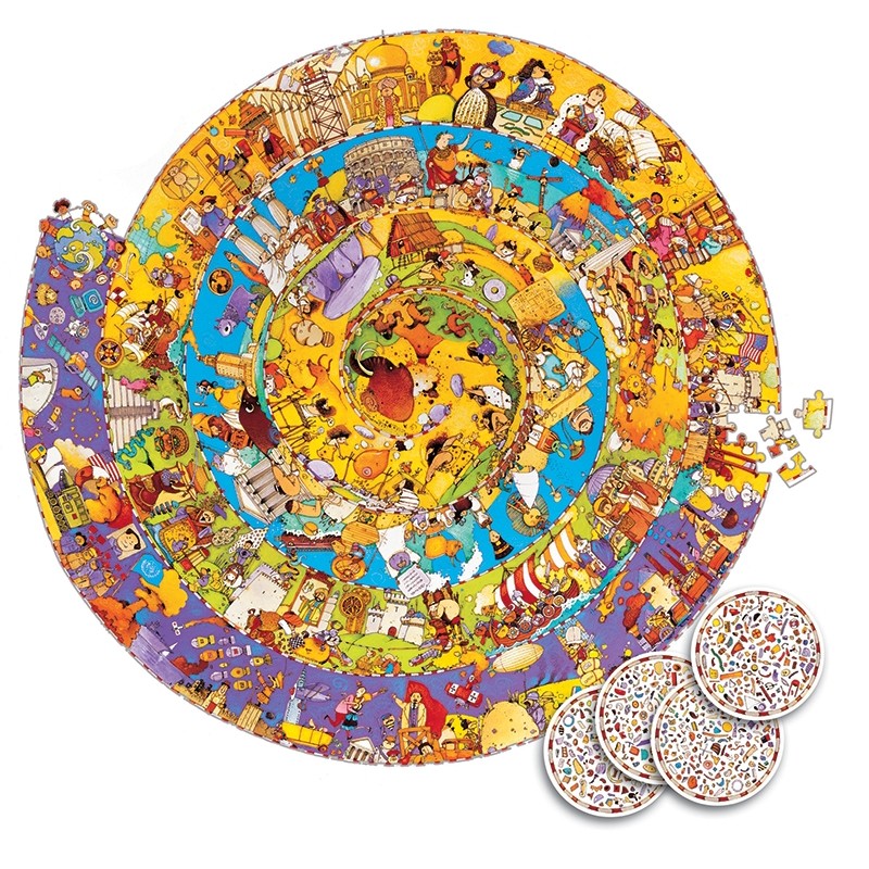 Djeco observation puzzle History 350 pieces with book