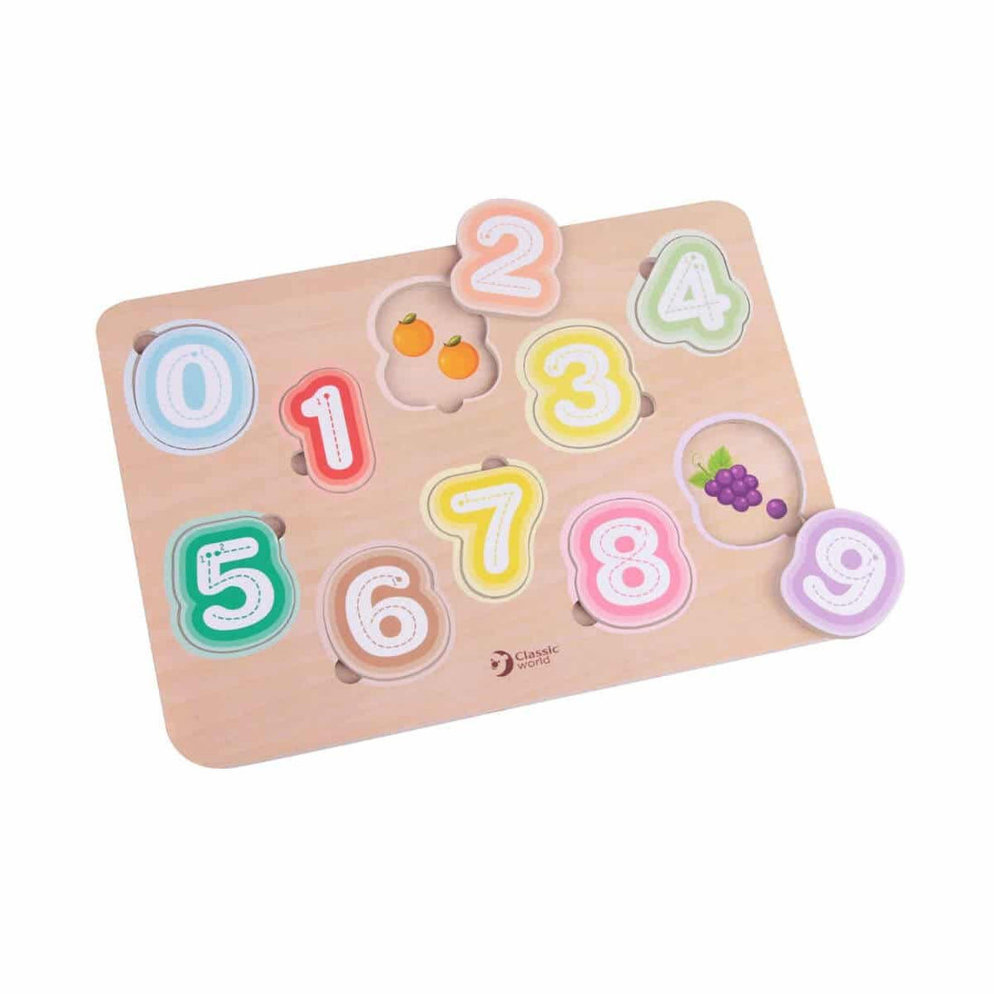 Classic World Wooden Number Puzzle