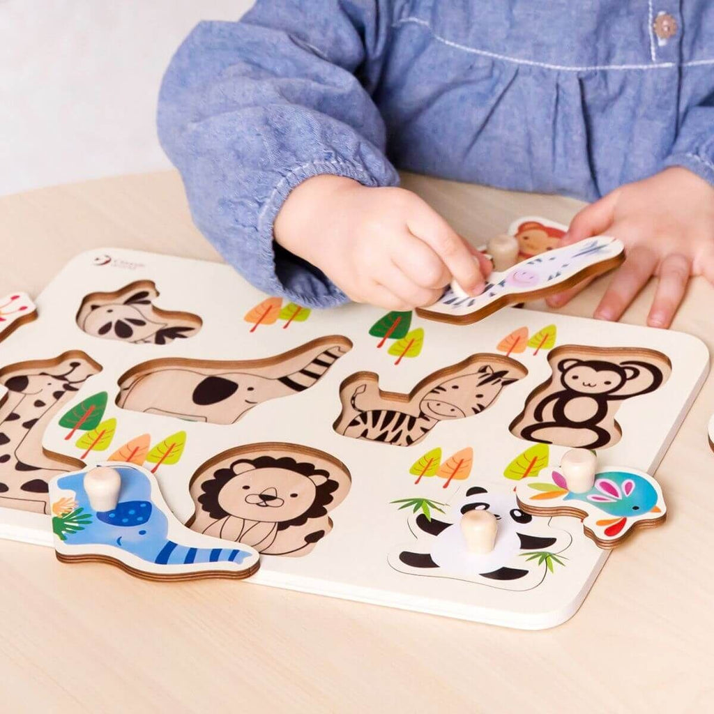 Classic World 8-piece wooden handle puzzle 
