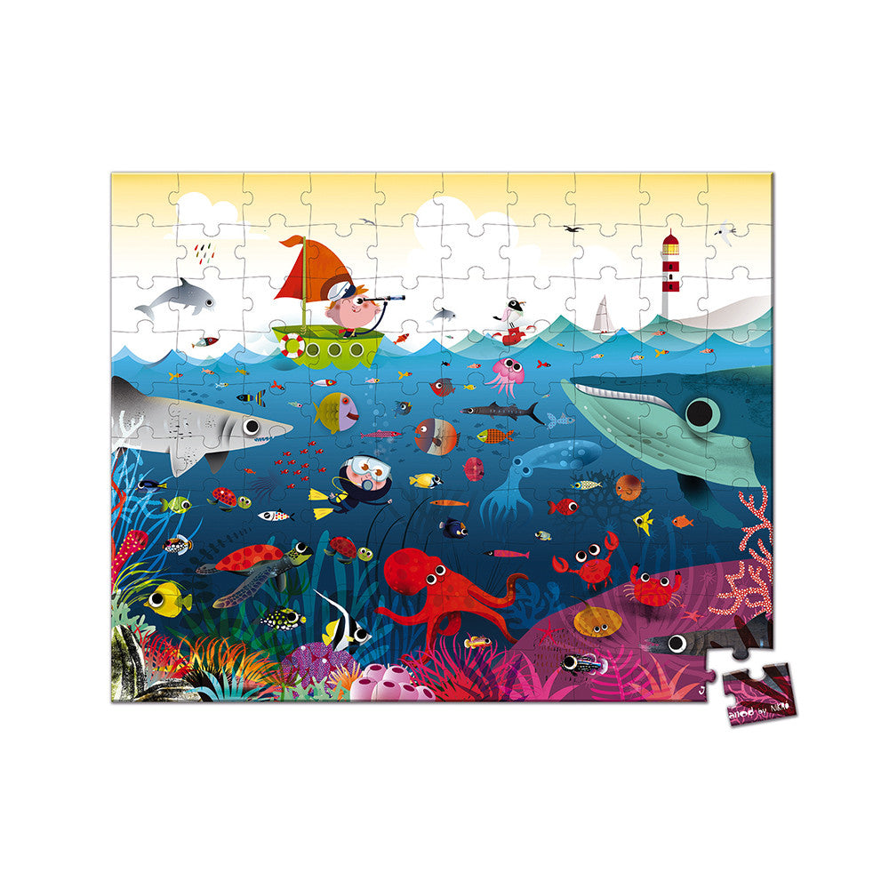 Mala com puzzle "O Oceano" 100 peças