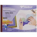 Bloco de papel seda Sadipal colorido para trabalhos manuais infantis
