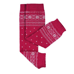 Hoppediz Wool Leg Warmers Red.