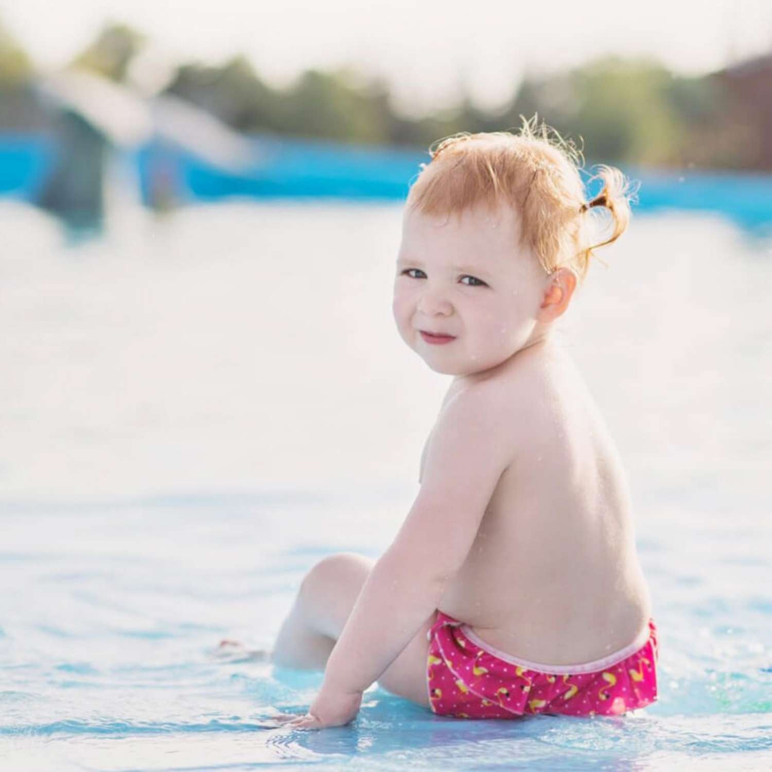 Fralda reutilizável de piscina Oceano azul