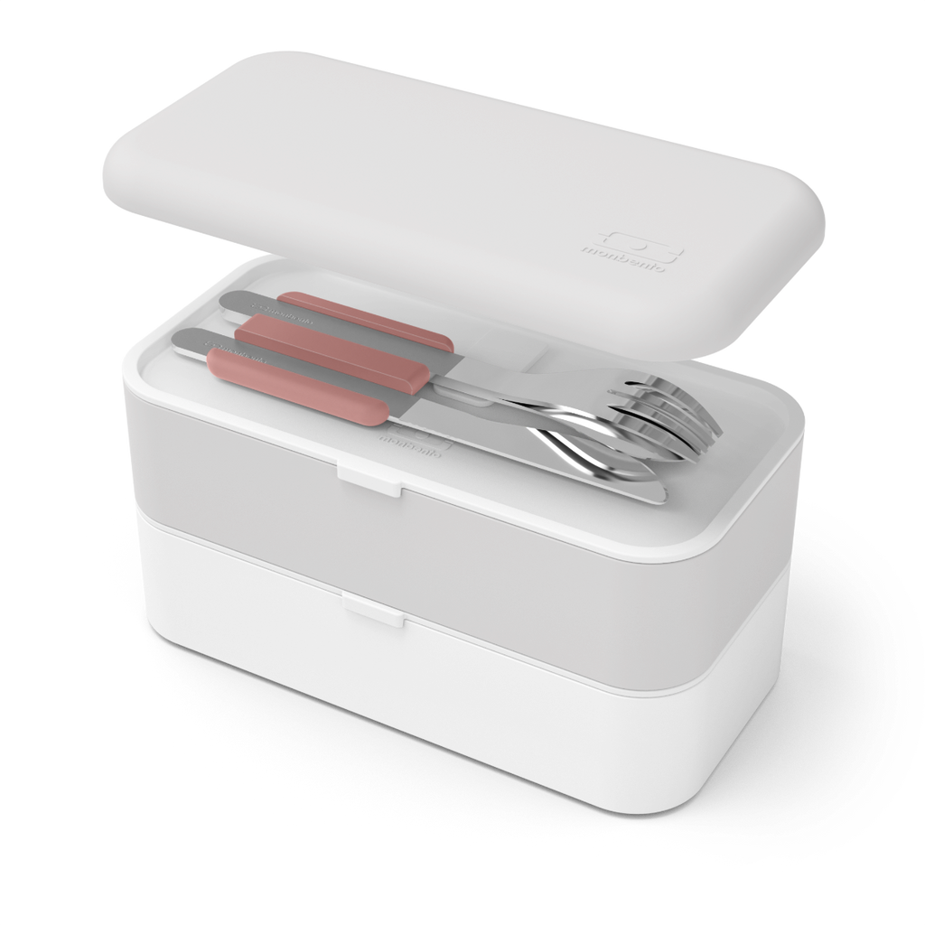 Monbento talheres aço inox 3peças Slim Box