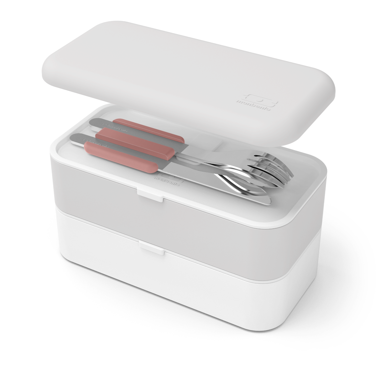 Monbento talheres aço inox 3peças Slim Box