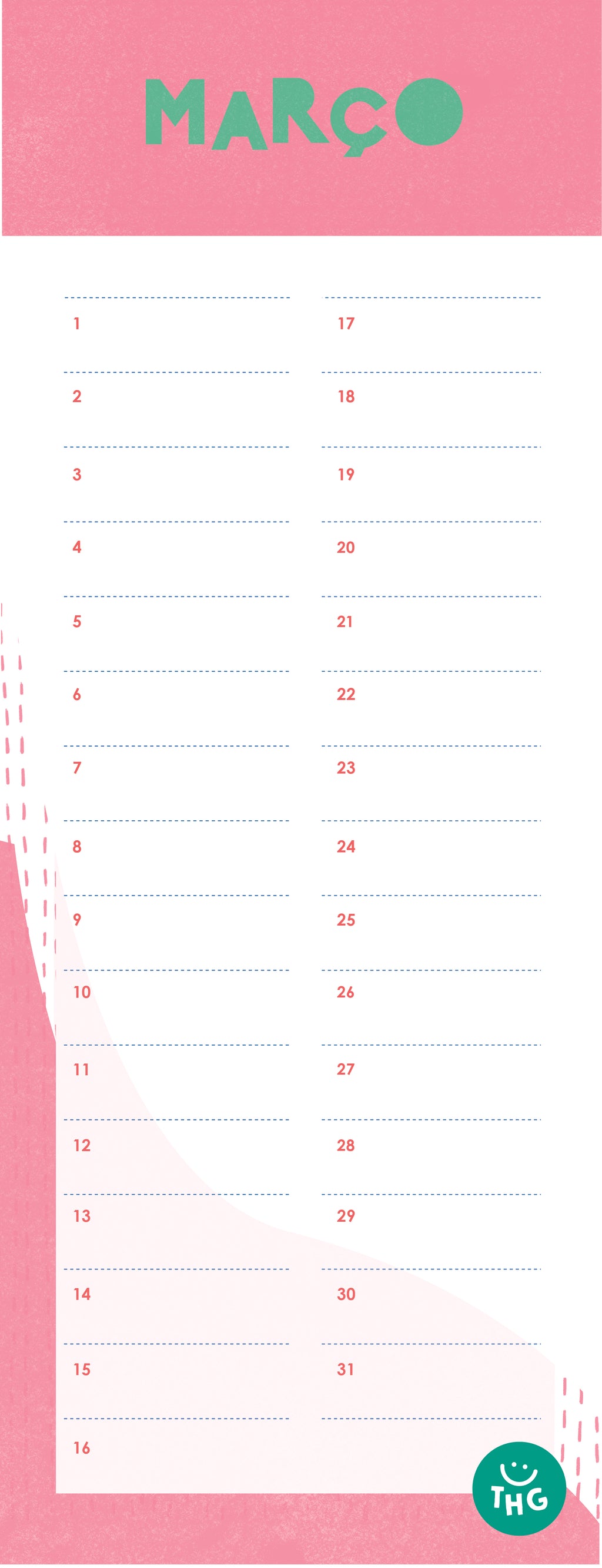 Visualização do interior do calendário perpétuo, mostrando os meses de Julho, Agosto e Setembro preenchidos com datas e nomes de exemplo. Inclui certificação FSC.
