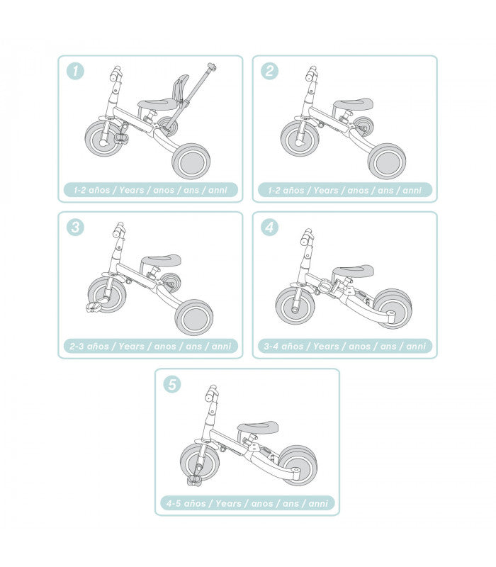 Olmitos bicicleta triciclo multifuncional 5 em 1 gyro