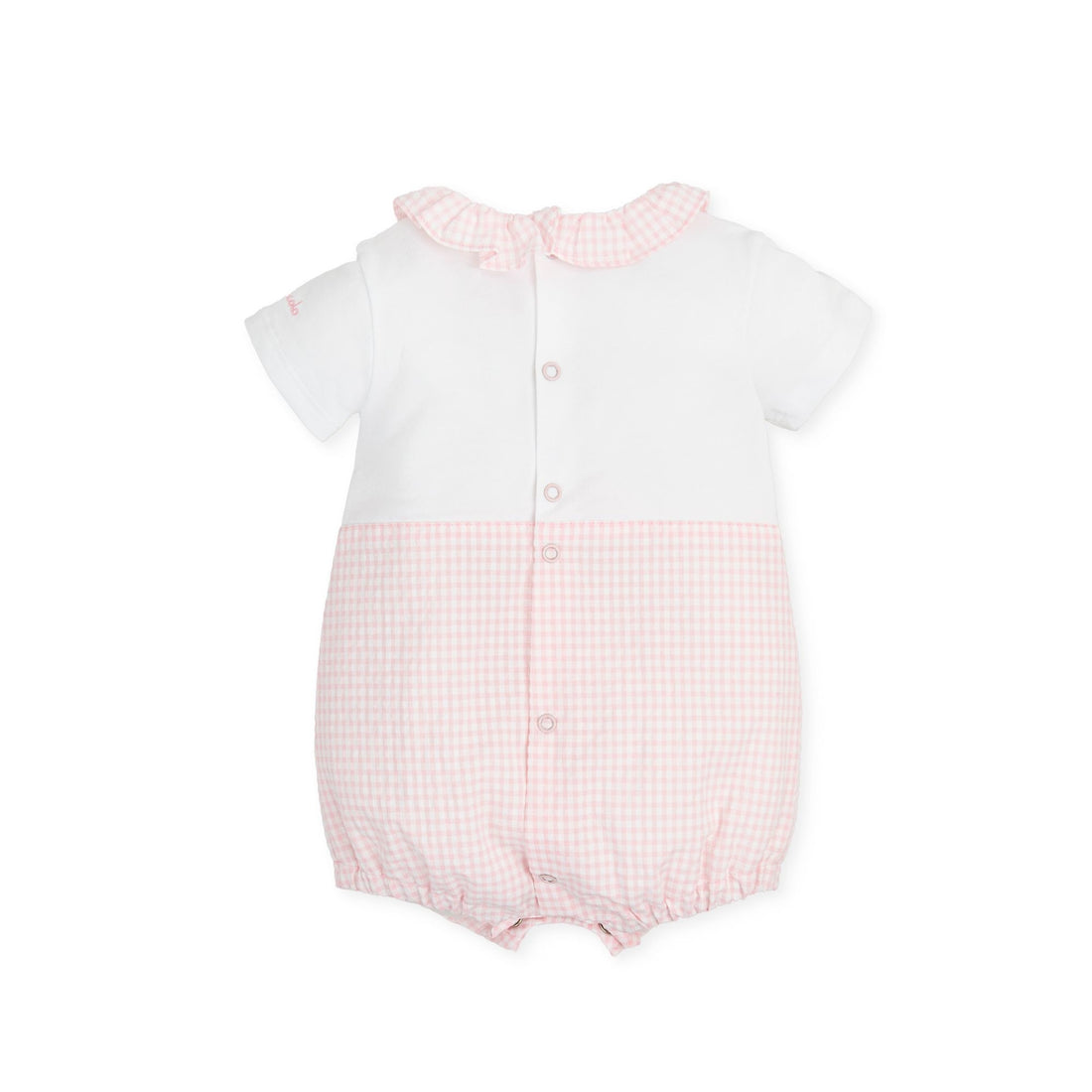 Tutto Piccolo Pink Plaid Jumpsuit with Top 