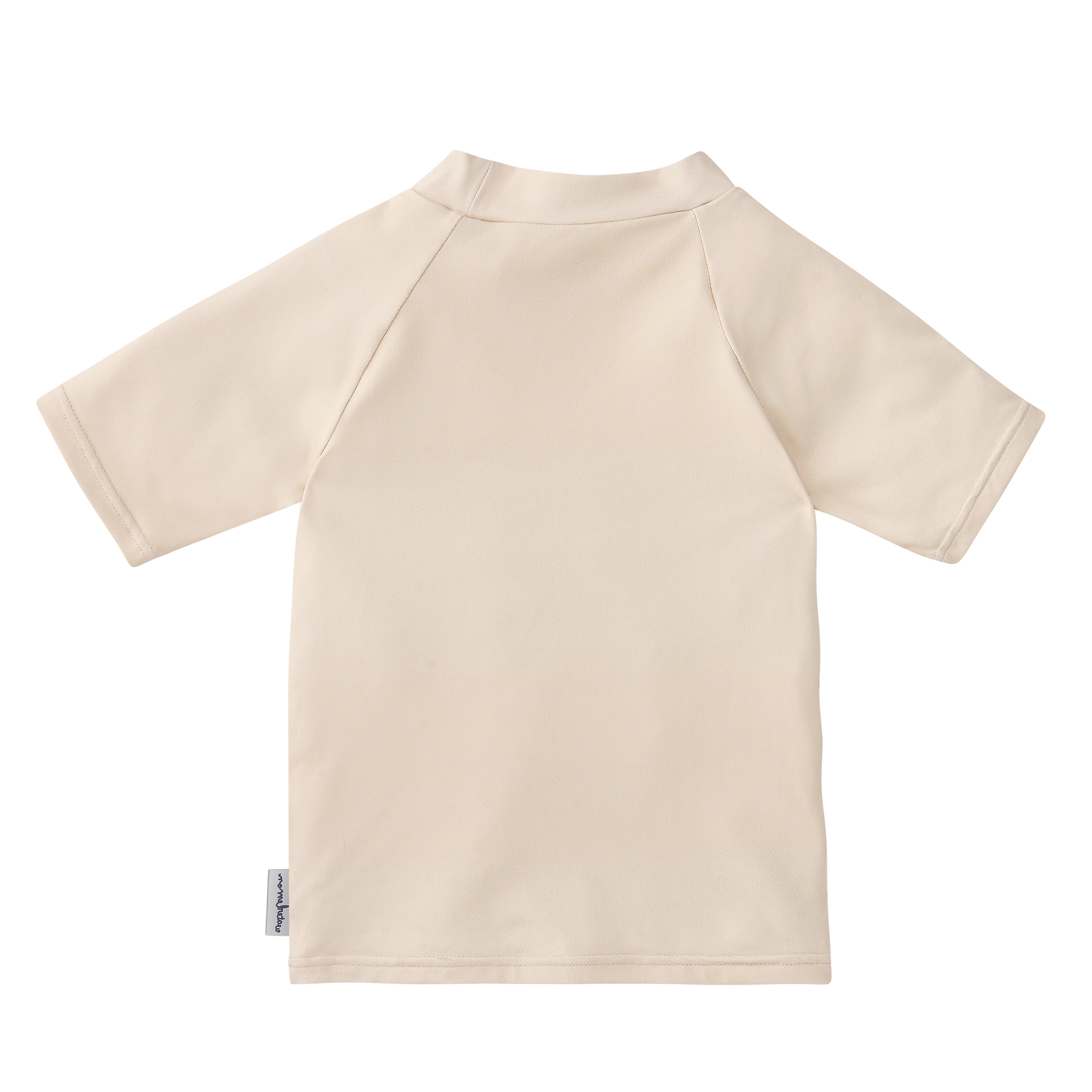 Detalhe do tecido da camisola UV Waterlemon, mostrando a textura da poliamida/elastano e a qualidade da impressão floral.