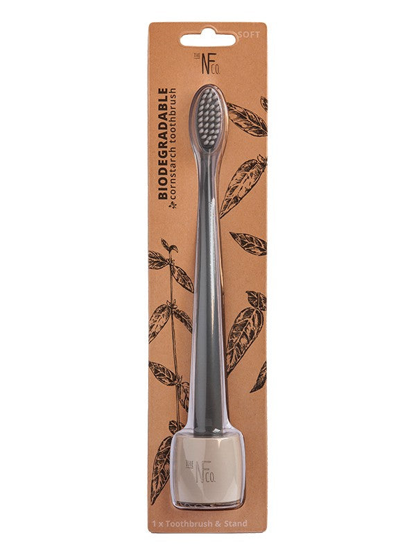 Escova de dentes biodegradável com suporte