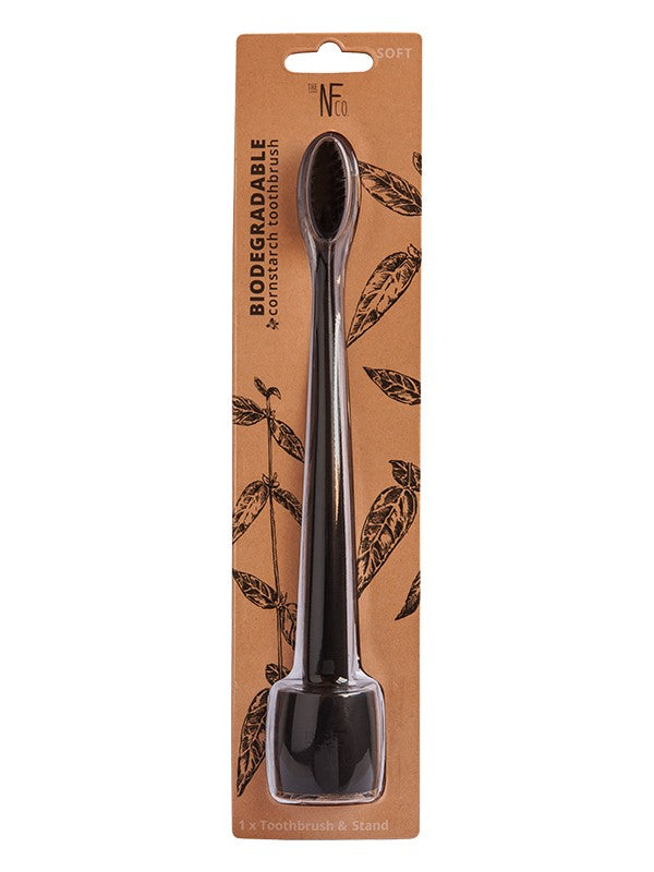 Escova de dentes biodegradável com suporte