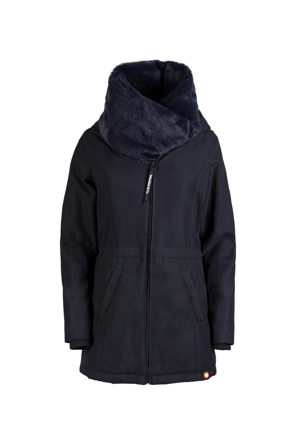 Gráfico ilustrativo das características técnicas do casaco Wombat Wallaby, focando na respirabilidade e impermeabilidade.