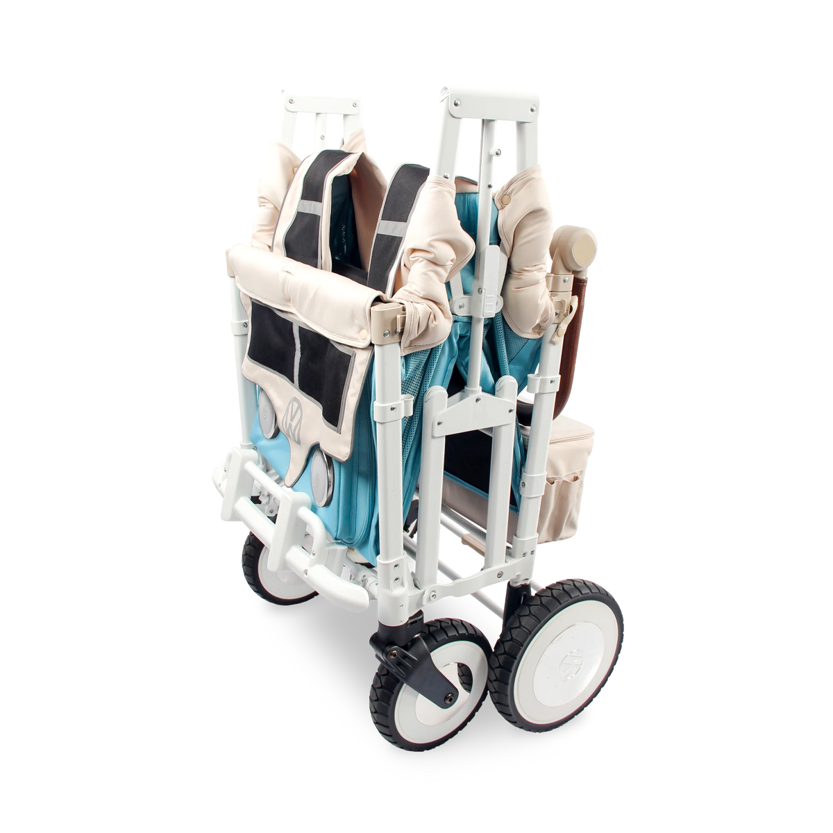 Wonderfold Wagon Serie W dobrado. Carrinho vagão compacto para 4 crianças, fácil arrumação e transporte.