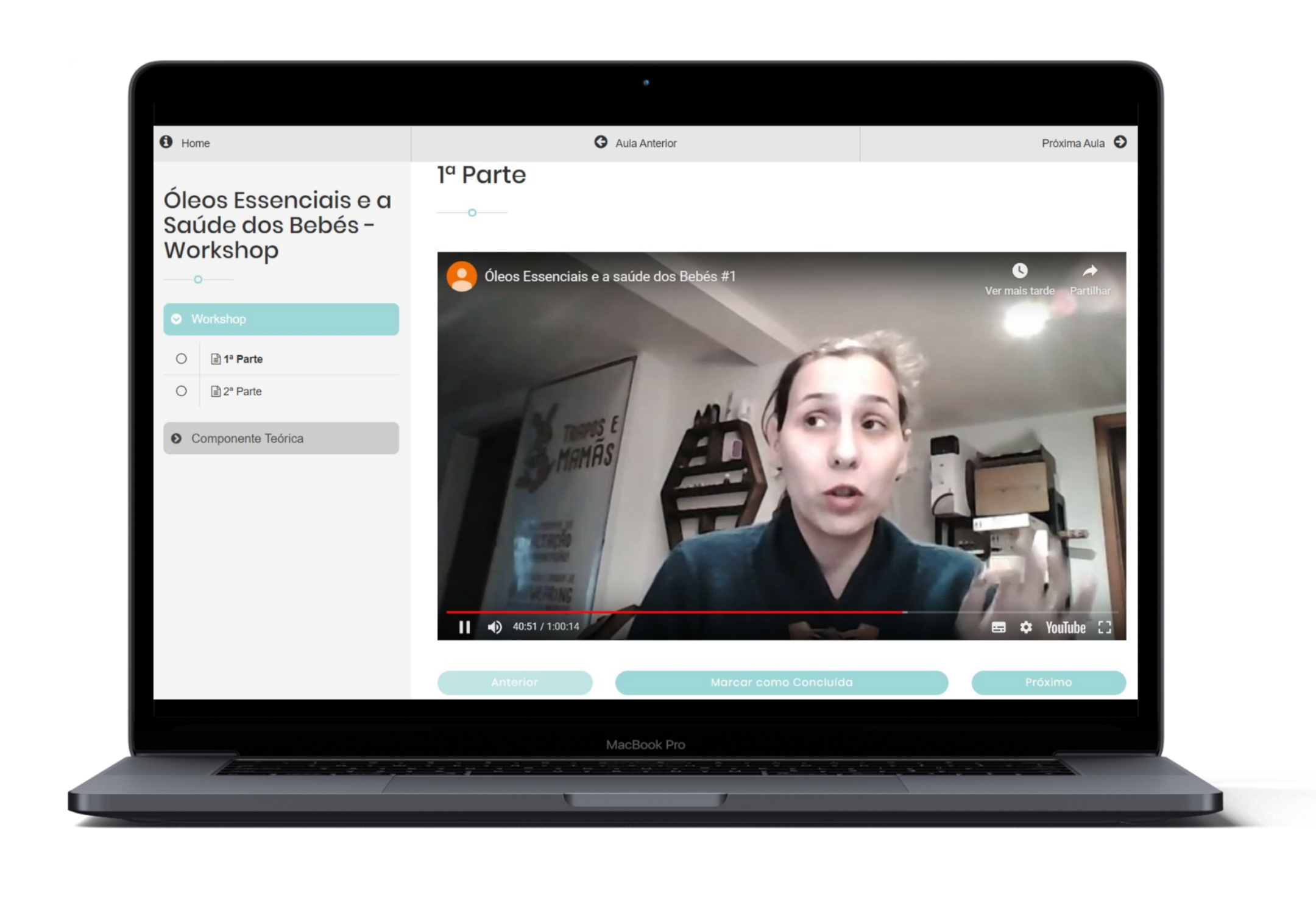 Gráfico ilustrativo dos temas abordados no workshop: maleitas infantis como tosse, febre, sono e problemas de pele com óleos essenciais.