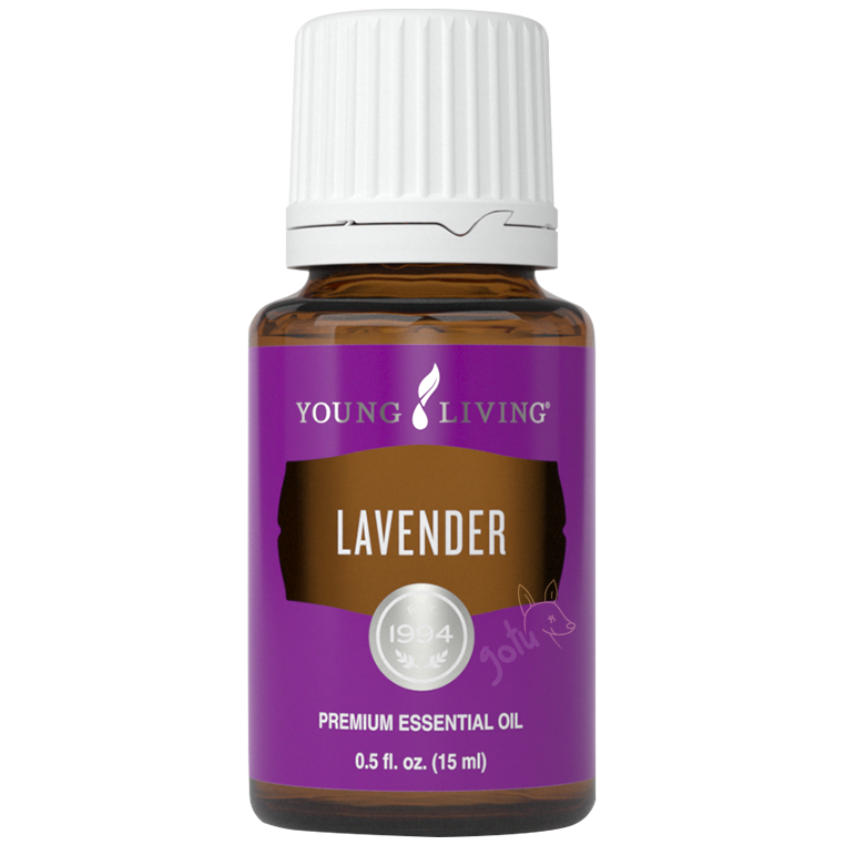 [Frasco de óleo essencial de Lavanda Young Living de 15ml com rótulo roxo, ideal para aromaterapia e relaxamento.]