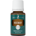 Frasco de 15ml de óleo essencial Rosemary (Alecrim) da Young Living, ideal para promover a concentração e clareza.